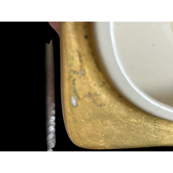 Luxe Gold Leaf Antiqued Bathroom Vanity Decor Lidded Canister Set Neiman Marcus - Picture 10 of 16